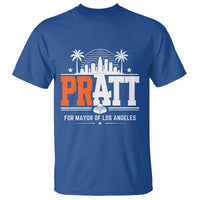 Pratt for Mayor of Los Angeles Retro Skyline Graphic T Shirt Support Local Leadership LA City California Pride