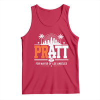 Pratt for Mayor of Los Angeles Retro Skyline Graphic Tank Top Support Local Leadership LA City California Pride