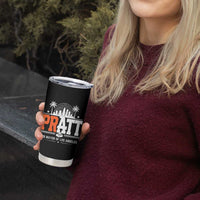 Pratt for Mayor of Los Angeles Retro Skyline Graphic Tumbler Cup Support Local Leadership LA City California Pride