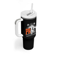 Pratt for Mayor of Los Angeles Retro Skyline Graphic Tumbler With Handle Support Local Leadership LA City California Pride