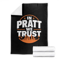 In Pratt We Trust Los Angeles Skyline Graphic Throw Blanket Patriotic LA City California Pride Local Leadership