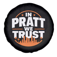 In Pratt We Trust Los Angeles Skyline Graphic Spare Tire Cover Patriotic LA City California Pride Local Leadership