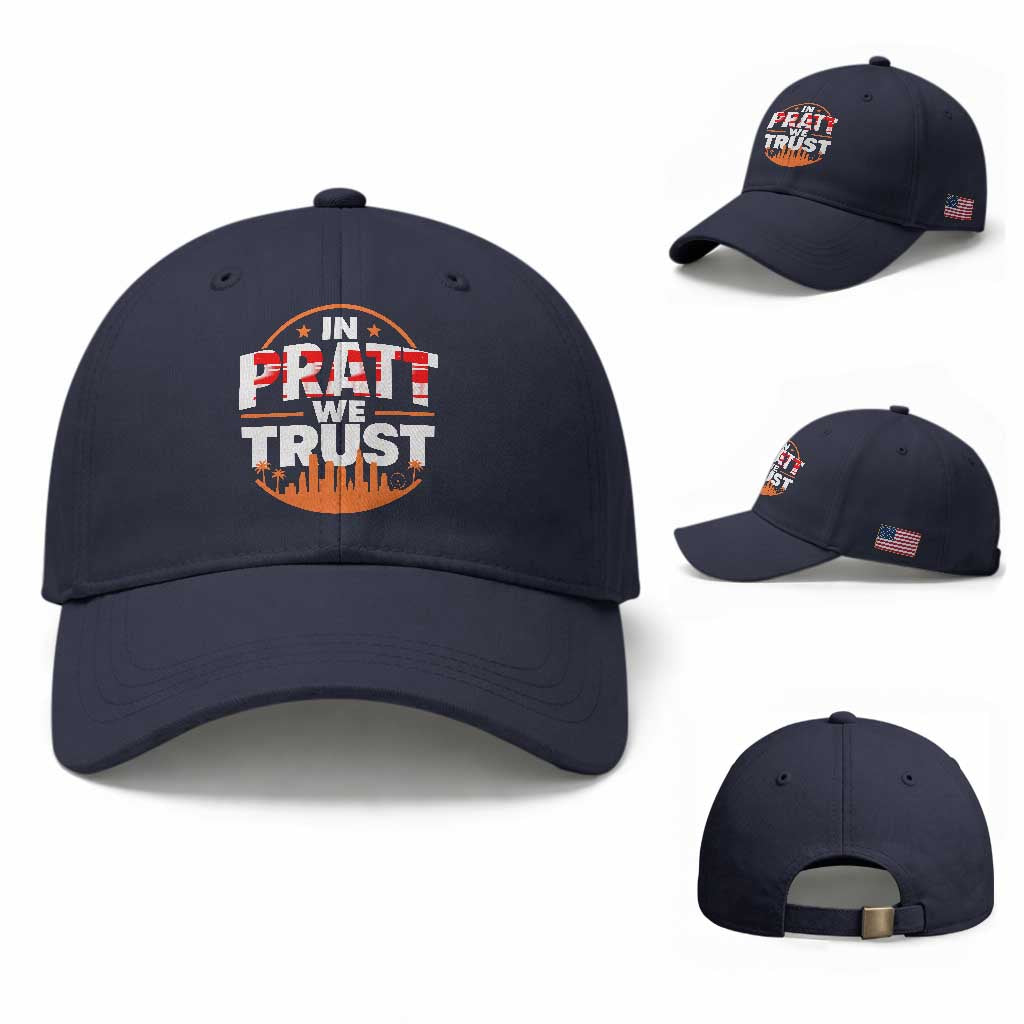 In Pratt We Trust Los Angeles Skyline Graphic Baseball Cap Patriotic LA City California Pride Local Leadership