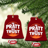 In Pratt We Trust Los Angeles Skyline Graphic Ceramic Ornament Patriotic LA City California Pride Local Leadership