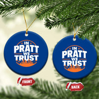 In Pratt We Trust Los Angeles Skyline Graphic Ceramic Ornament Patriotic LA City California Pride Local Leadership