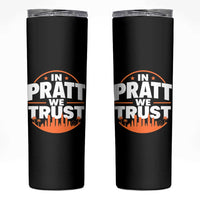 In Pratt We Trust Los Angeles Skyline Graphic Skinny Tumbler Patriotic LA City California Pride Local Leadership