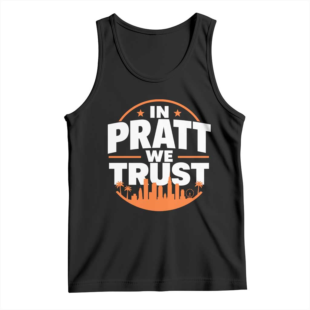 In Pratt We Trust Los Angeles Skyline Graphic Tank Top Patriotic LA City California Pride Local Leadership