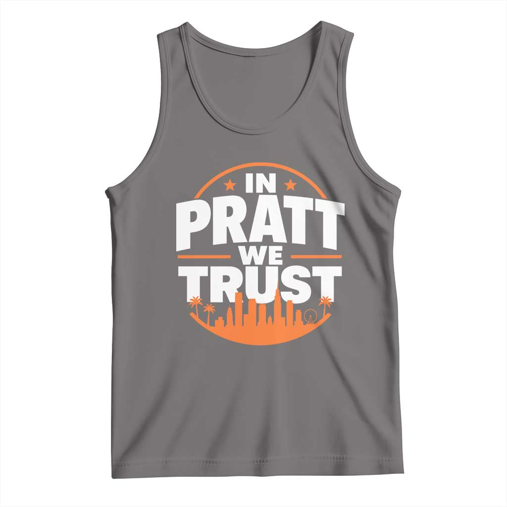 In Pratt We Trust Los Angeles Skyline Graphic Tank Top Patriotic LA City California Pride Local Leadership