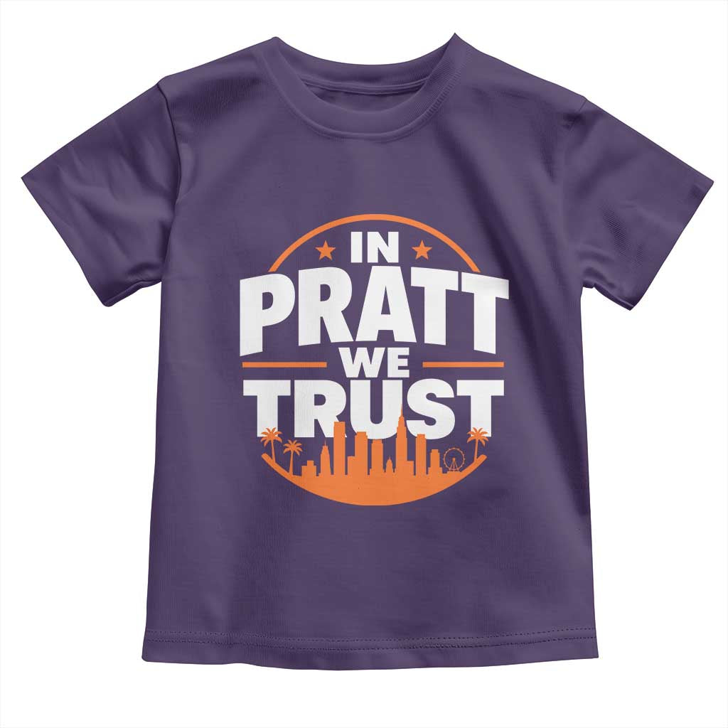 In Pratt We Trust Los Angeles Skyline Graphic Toddler T Shirt Patriotic LA City California Pride Local Leadership