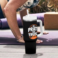 In Pratt We Trust Los Angeles Skyline Graphic Tumbler With Handle Patriotic LA City California Pride Local Leadership