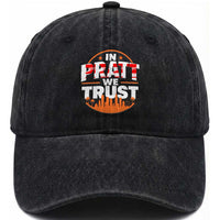 In Pratt We Trust Los Angeles Skyline Graphic Washed Cotton Baseball Cap Patriotic LA City California Pride Local Leadership