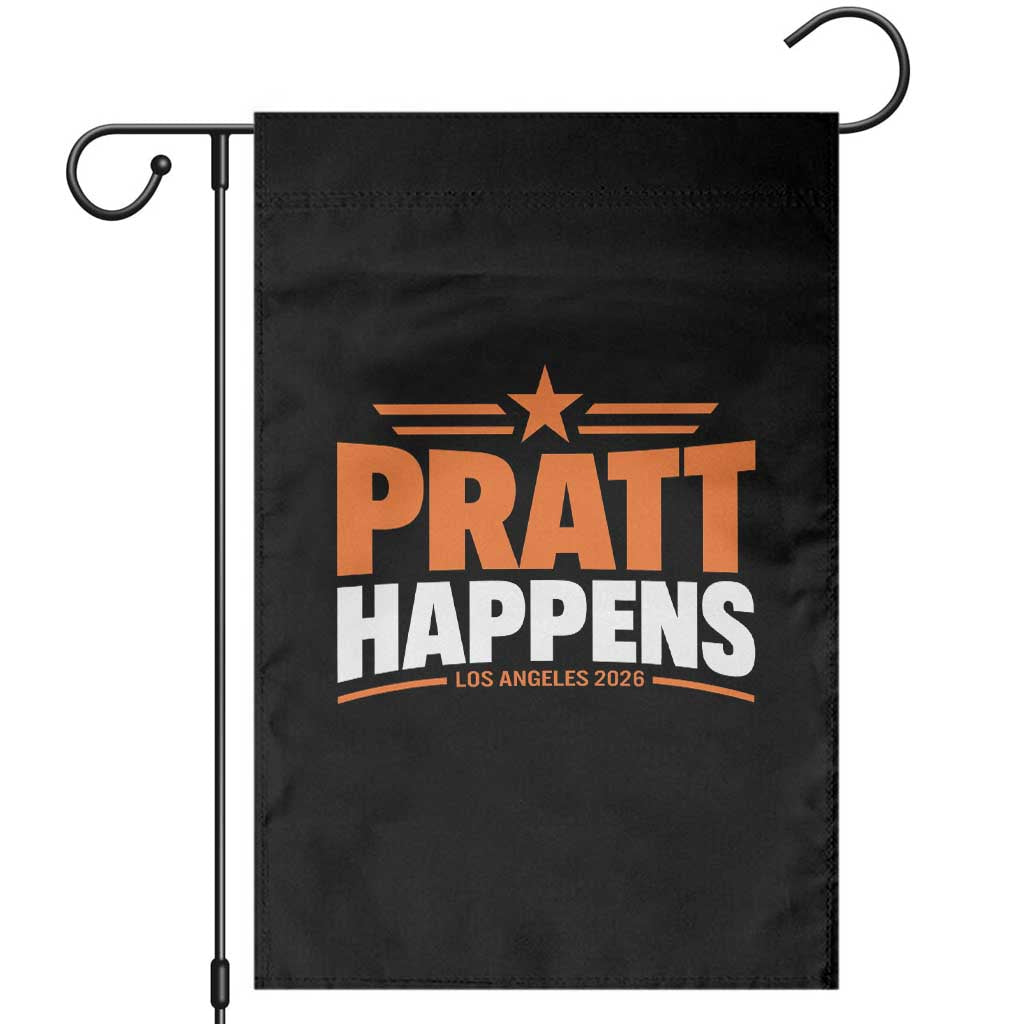 Pratt Happens Los Angeles 2026 Garden Flag Funny Political Patriotic LA City California Pride Leadership