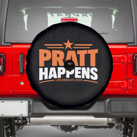 Pratt Happens Los Angeles 2026 Spare Tire Cover Funny Political Patriotic LA City California Pride Leadership