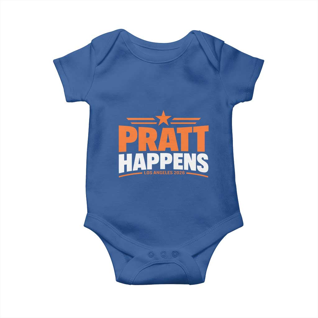 Pratt Happens Los Angeles 2026 Baby Onesie Funny Political Patriotic LA City California Pride Leadership