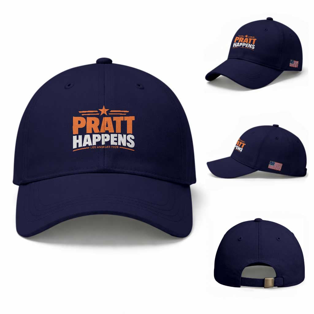 Pratt Happens Los Angeles 2026 Baseball Cap Funny Political Patriotic LA City California Pride Leadership