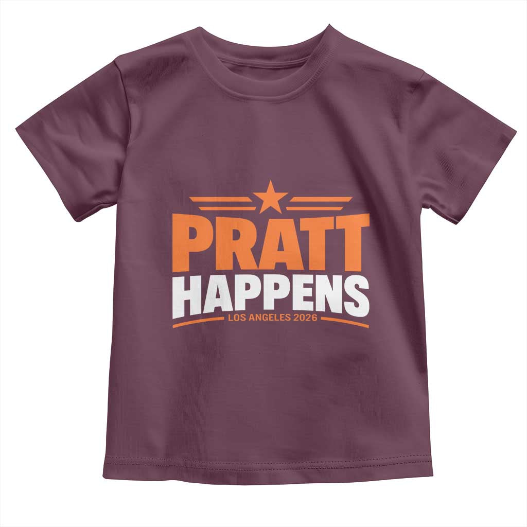Pratt Happens Los Angeles 2026 Toddler T Shirt Funny Political Patriotic LA City California Pride Leadership