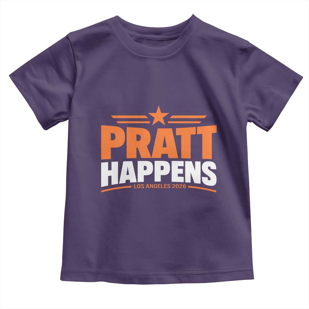 Pratt Happens Los Angeles 2026 Toddler T Shirt Funny Political Patriotic LA City California Pride Leadership