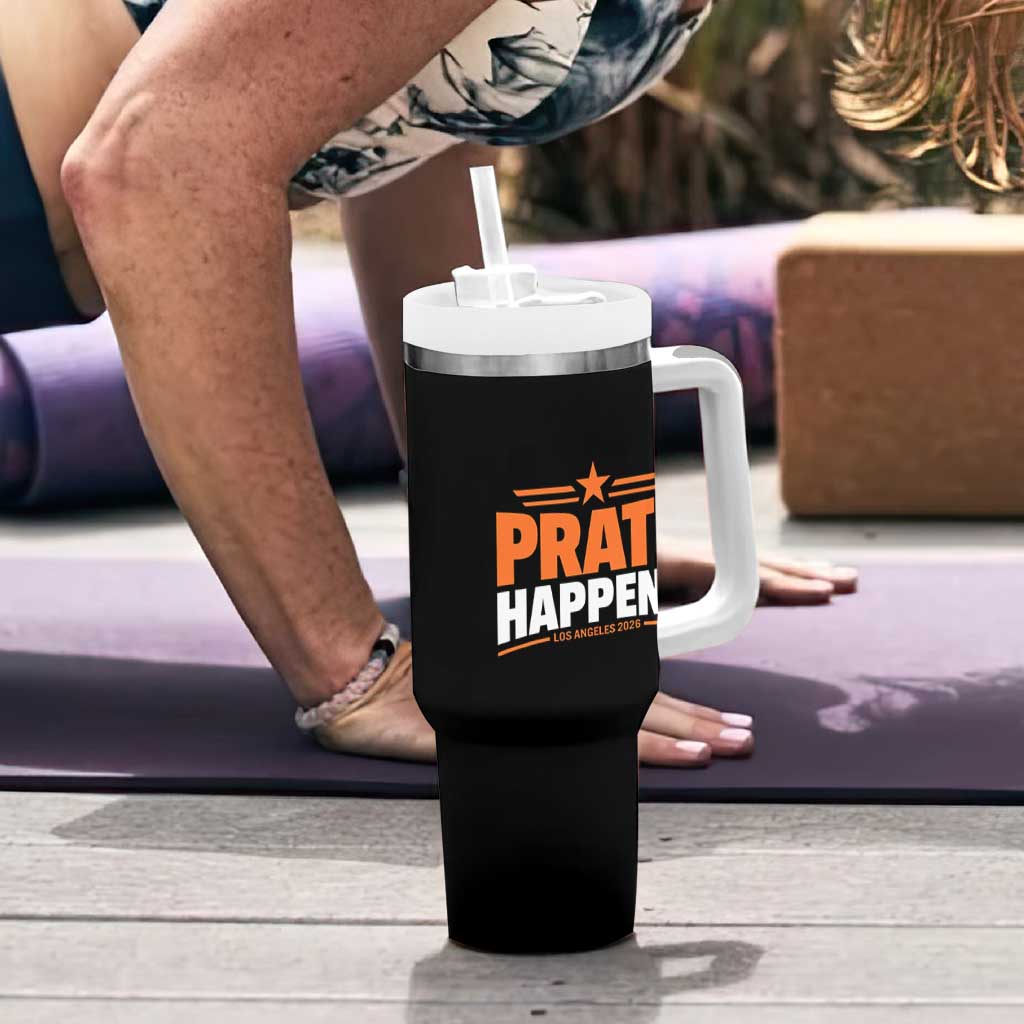 Pratt Happens Los Angeles 2026 Tumbler With Handle Funny Political Patriotic LA City California Pride Leadership