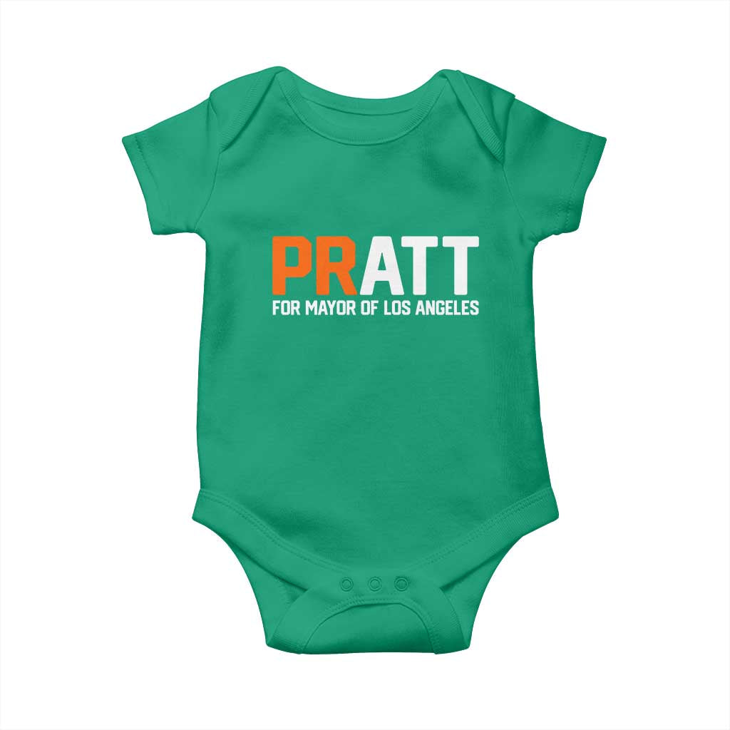 Pratt for Mayor Los Angeles Baby Onesie LA City Caliornia Pride Political Campaign Supporter