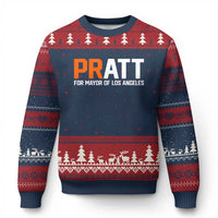 Pratt for Mayor Los Angeles Ugly Christmas Sweater LA City Caliornia Pride Political Campaign Supporter