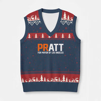 Pratt for Mayor Los Angeles V-Neck Knit Sweater Vest LA City Caliornia Pride Political Campaign Supporter