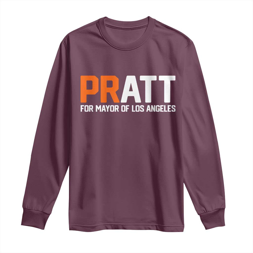 Pratt for Mayor Los Angeles Long Sleeve Shirt LA City Caliornia Pride Political Campaign Supporter