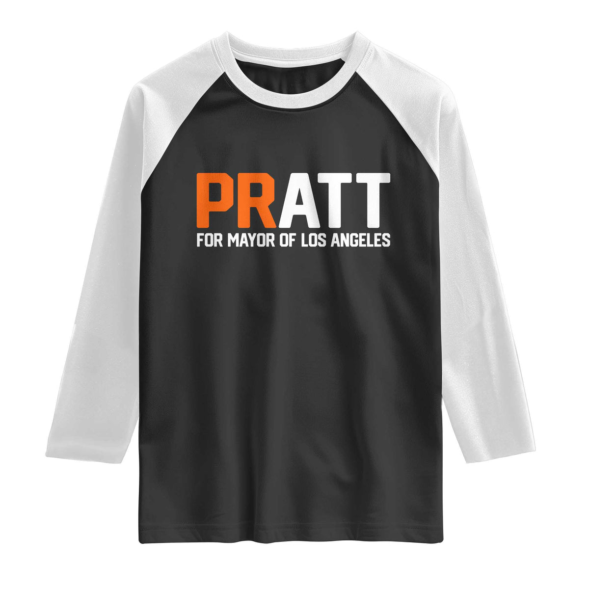 Pratt for Mayor Los Angeles Raglan Shirt LA City Caliornia Pride Political Campaign Supporter