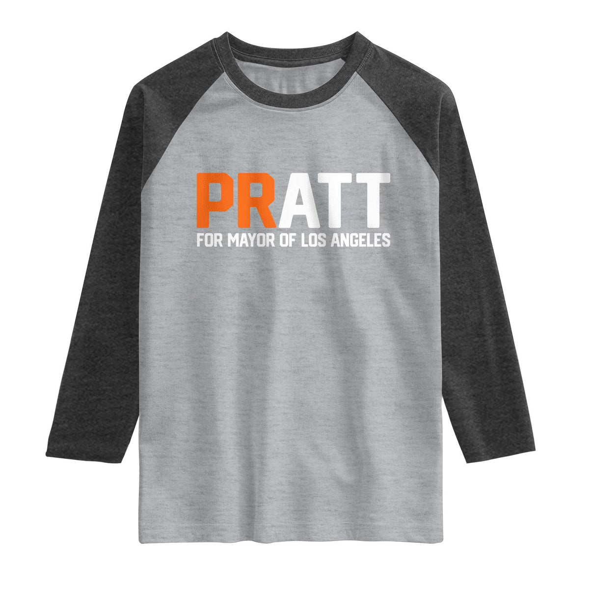 Pratt for Mayor Los Angeles Raglan Shirt LA City Caliornia Pride Political Campaign Supporter