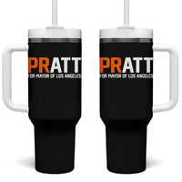 Pratt for Mayor Los Angeles Tumbler With Handle LA City Caliornia Pride Political Campaign Supporter
