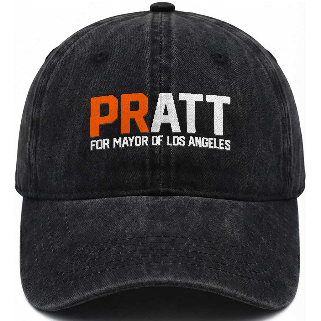 Pratt for Mayor Los Angeles Washed Cotton Baseball Cap LA City Caliornia Pride Political Campaign Supporter