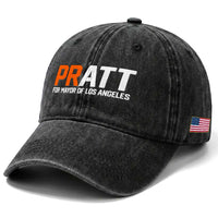 Pratt for Mayor Los Angeles Washed Cotton Baseball Cap LA City Caliornia Pride Political Campaign Supporter