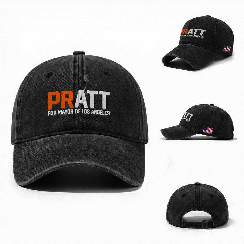 Pratt for Mayor Los Angeles Washed Cotton Baseball Cap LA City Caliornia Pride Political Campaign Supporter