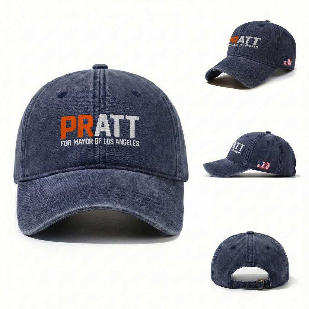 Pratt for Mayor Los Angeles Washed Cotton Baseball Cap LA City Caliornia Pride Political Campaign Supporter