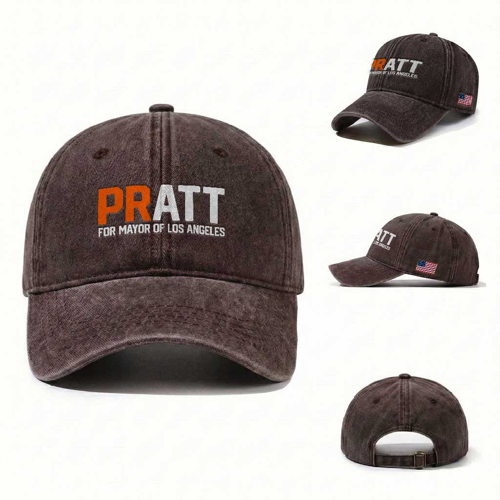 Pratt for Mayor Los Angeles Washed Cotton Baseball Cap LA City Caliornia Pride Political Campaign Supporter