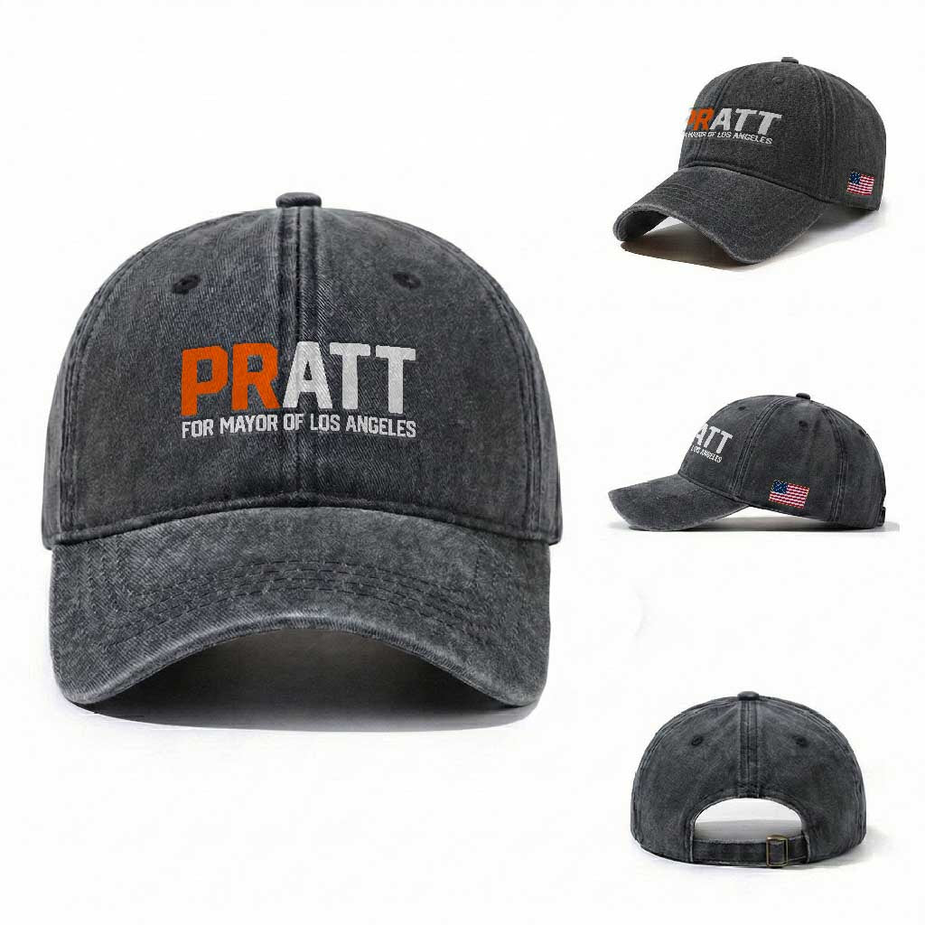 Pratt for Mayor Los Angeles Washed Cotton Baseball Cap LA City Caliornia Pride Political Campaign Supporter