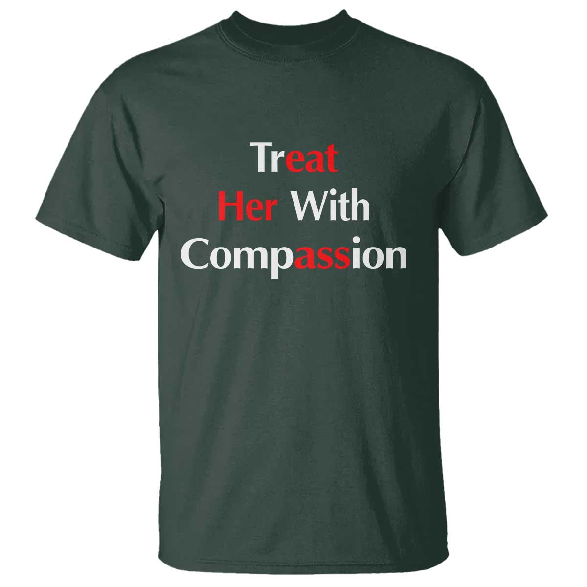Treat Her With Compassion Funny Adult Humor T Shirt