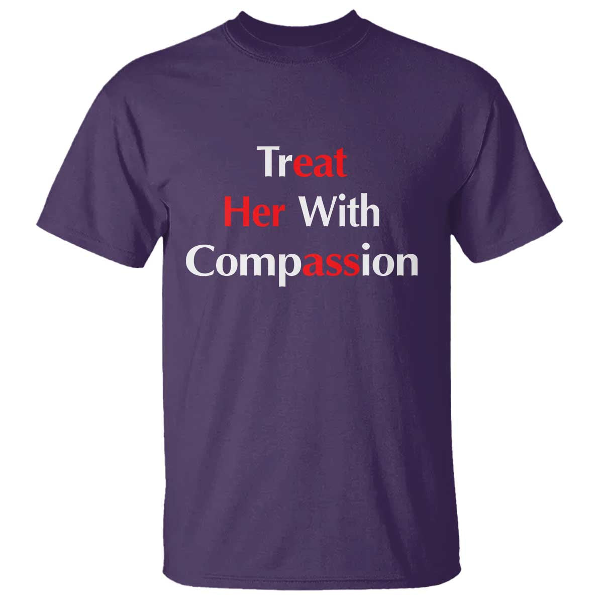 Treat Her With Compassion Funny Adult Humor T Shirt