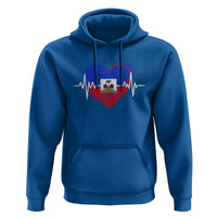 Haitian Flag Heartbeat EKG Pulse Graphic Hoodie My Heart Beats For Haiti Identity Heritage Pride