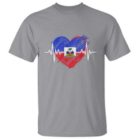 Haitian Flag Heartbeat EKG Pulse Graphic T Shirt My Heart Beats For Haiti Identity Heritage Pride