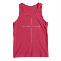 Christian Dad Fatherhood Is Kingdom Work Tank Top Bible Verse Proverbs 22 6 Minimalist Faith-Based Gift Fathers Day