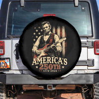 USA 250th 1776 to 2026 Rock Star Abraham Lincoln Spare Tire Cover Vintage Electric Guitar Player Patriotic Us Flag Semiquincentennial