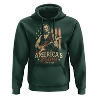 USA 250th 1776 to 2026 Rock Star Abraham Lincoln Hoodie Vintage Electric Guitar Player Patriotic Us Flag Semiquincentennial
