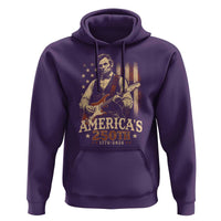 USA 250th 1776 to 2026 Rock Star Abraham Lincoln Hoodie Vintage Electric Guitar Player Patriotic Us Flag Semiquincentennial