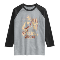 USA 250th 1776 to 2026 Rock Star Abraham Lincoln Raglan Shirt Vintage Electric Guitar Player Patriotic Us Flag Semiquincentennial
