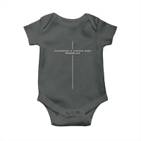 Christian Dad Cross Fatherhood Is Kingdom Work Baby Onesie Religious Scripture Proverbs 22:6 Faithful Fathers Day