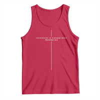 Christian Dad Cross Fatherhood Is Kingdom Work Tank Top Religious Scripture Proverbs 22:6 Faithful Fathers Day