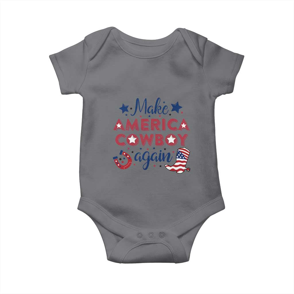 Retro Western Cowboys Baby Onesie Make America A Cowboy Again Country Lifestyle Rodeo