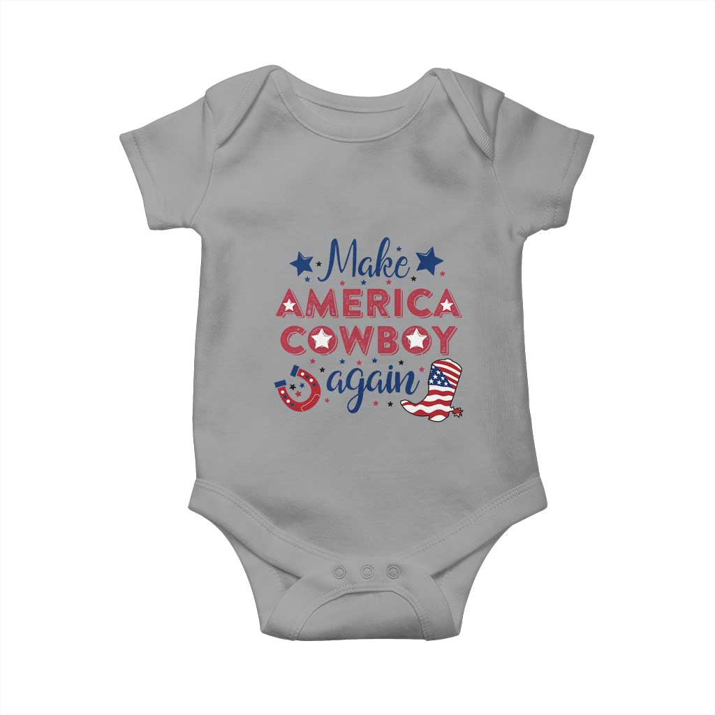 Retro Western Cowboys Baby Onesie Make America A Cowboy Again Country Lifestyle Rodeo
