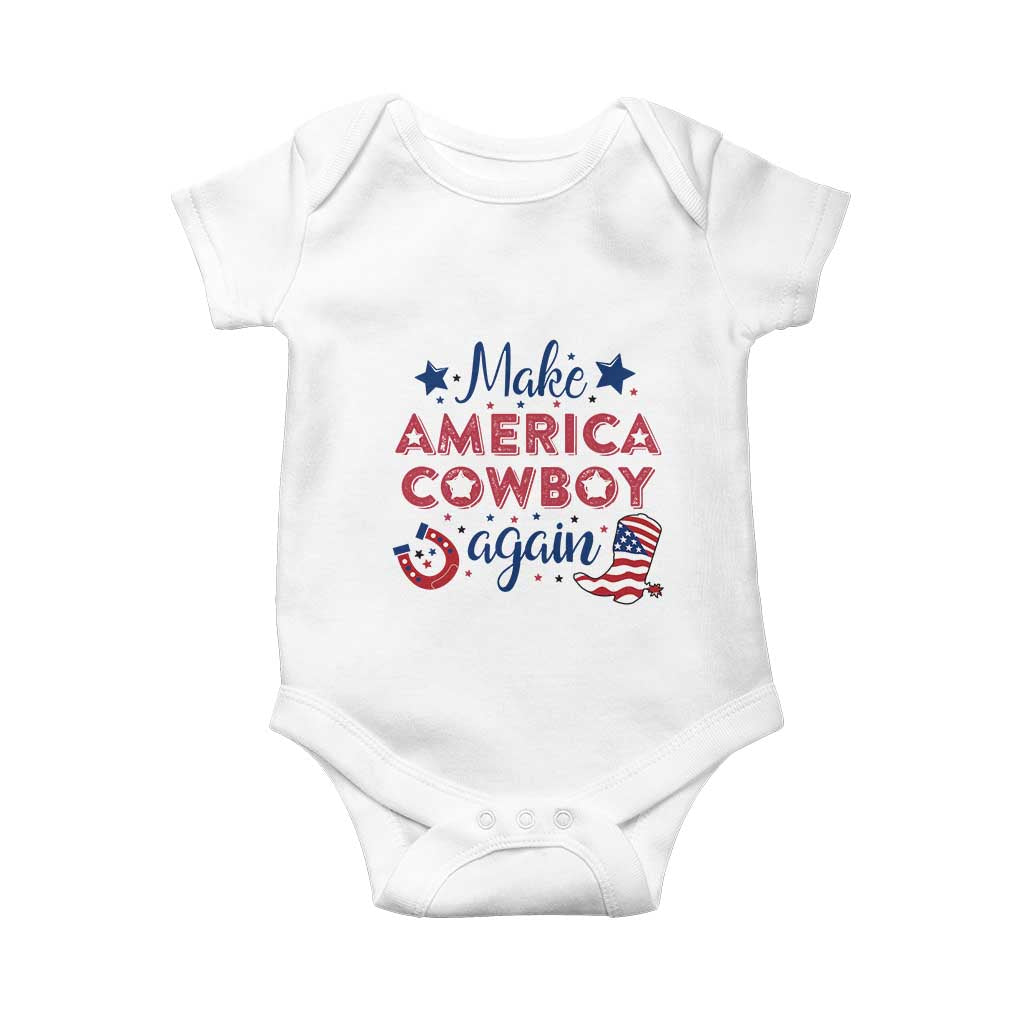 Retro Western Cowboys Baby Onesie Make America A Cowboy Again Country Lifestyle Rodeo
