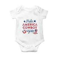 Retro Western Cowboys Baby Onesie Make America A Cowboy Again Country Lifestyle Rodeo